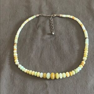 Jay King stone necklace with sterling detail.